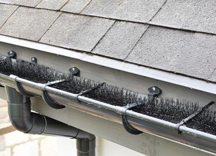 Bottle brush gutter guards