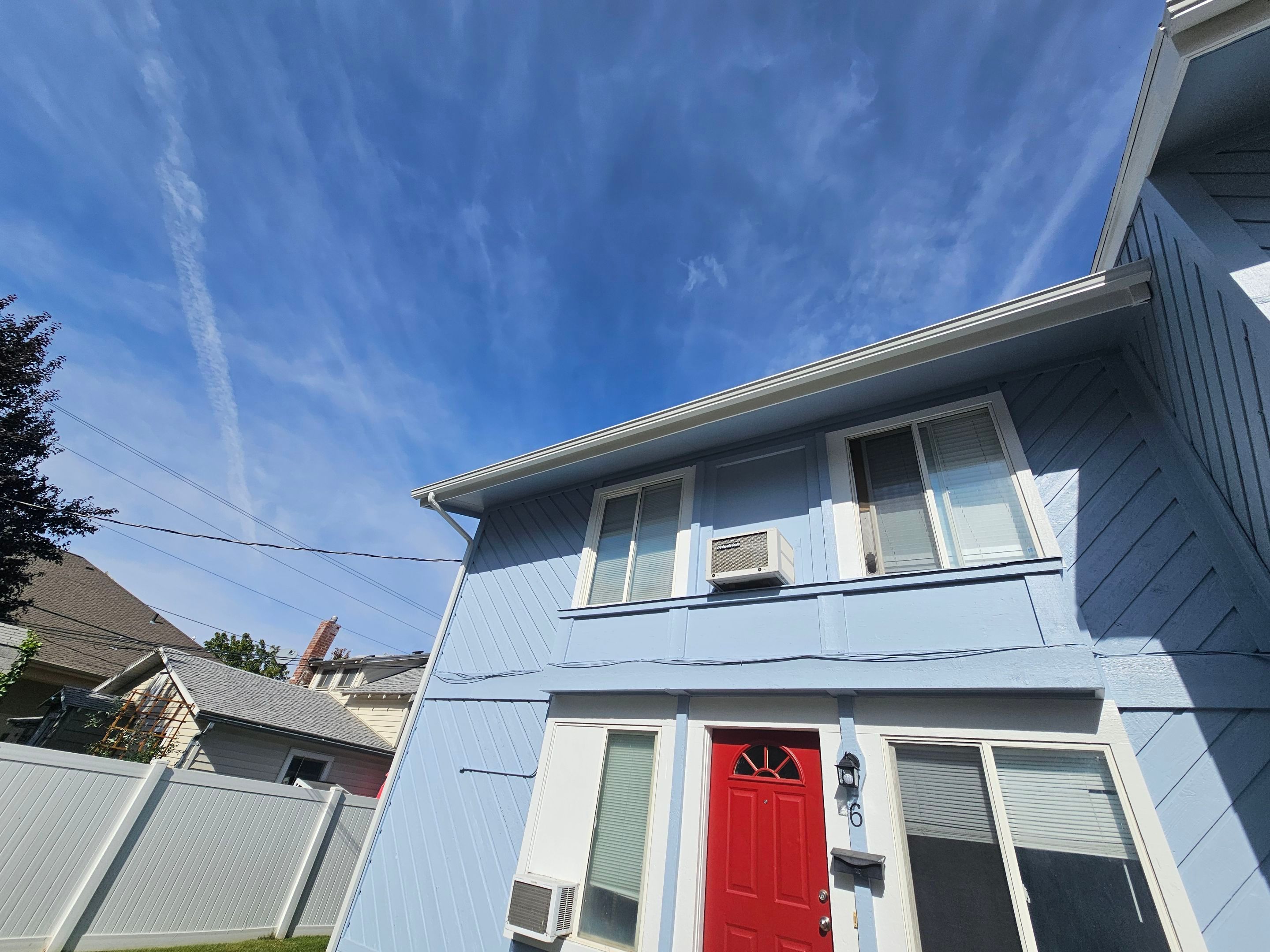 House with new installed gutters